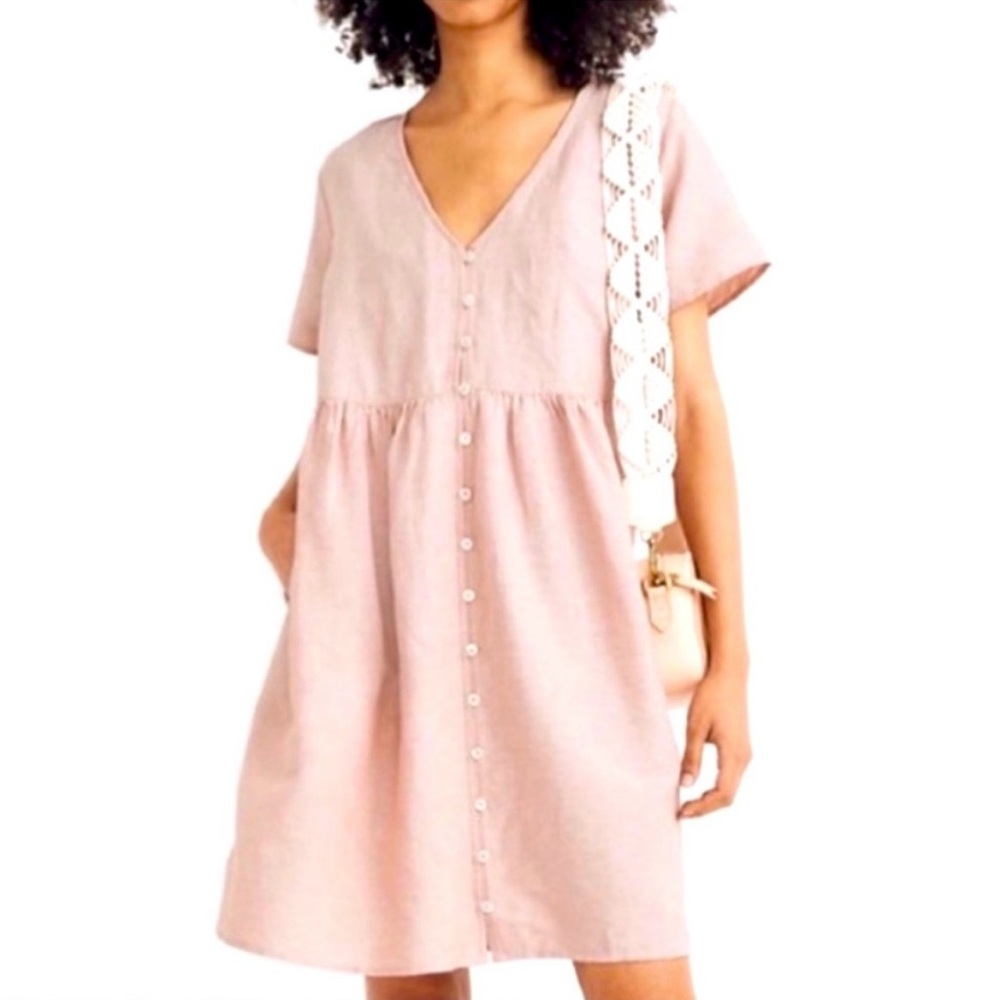 Madewell- Button down linen dress
